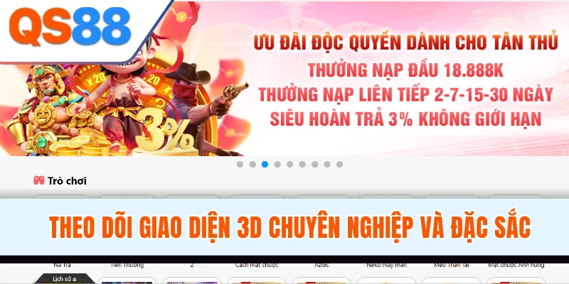 Theo dõi giao diện 3D chuyên nghiệp và đặc sắc